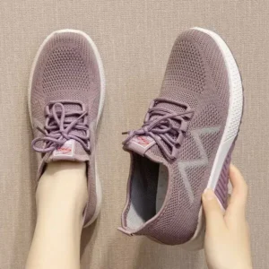 Dalsonshoes Women Fashion Breathable Fly Knit Sneakers