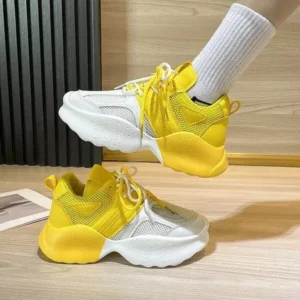 Dalsonshoes Women Fashion Gradient Mesh Breathable Sneakers