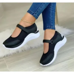 Dalsonshoes Casual Velcro Platform Plus Size Mesh Sneakers