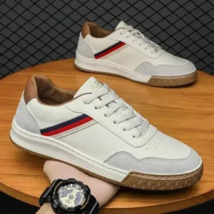 Dalsonshoes Men'S Casual Breathable Color Block Pu Sneakers