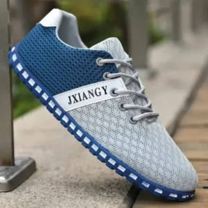 Dalsonshoes Men Casual Color Matching Breathable Mesh Flat Shoes