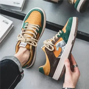 Dalsonshoes Men Fashion Breathable Color Matching Casual Sneakers