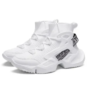 Dalsonshoes Men'S Fashion Platform White High Top Sneakers