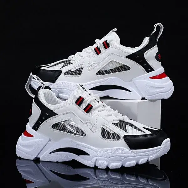 Dalsonshoes Men Spring Autumn Fashion Casual Colorblock Mesh Cloth Breathable Lightweight Rubber Platform Shoes Sneakers