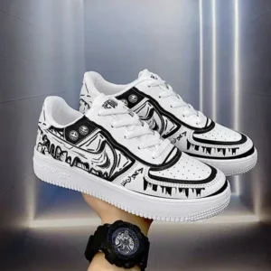 Dalsonshoes Men Fashion Graffiti Breathable Sneakers