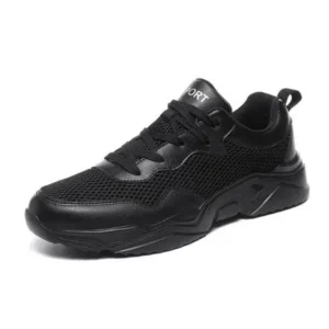 Dalsonshoes Men Fashion Pu Mesh Breathable Sneakers