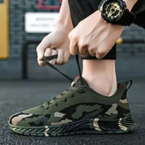 Dalsonshoes Men'S Casual Mesh Breathable Camouflage Sneakers