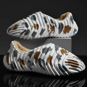 Dalsonshoes Men'S Fashion Camouflage Coconut Shape Fleece Warm Plush Shoes