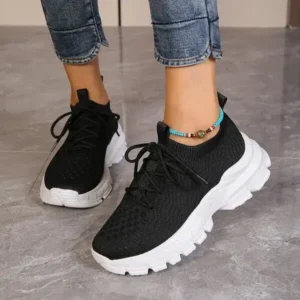 Dalsonshoes Women Fashionable Thick-Soles Breathable Sneakers