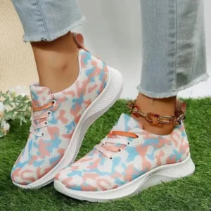 Dalsonshoes Summer Women Fashion Breathable Casual Colorful Printed Sneakers