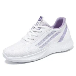 Dalsonshoes Women Fashion Plus Size Mesh Breathable Lace-Up Sneakers