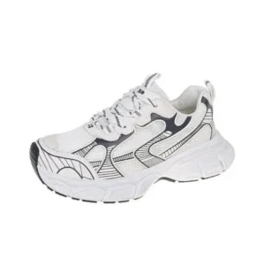 Dalsonshoes Women Fashion Distinctive Color Changing Lace-Up Comfortable Breathable Thick-Soled Sneakers