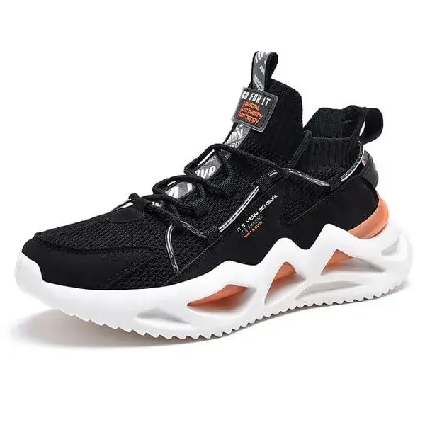 Dalsonshoes Men Spring Autumn Fashion Casual Colorblock Mesh Cloth Breathable Rubber Platform Shoes Sneakers