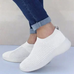 Dalsonshoes Women Fashion Fly Woven Breathable Sneakers