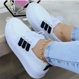 Dalsonshoes Women Fashion Lace-Up Sneakers