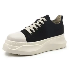 Dalsonshoes Women Casual Breathable Low Top Canvas Platform Shoes