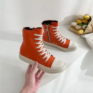 Dalsonshoes Orange Up Platform High Top Casual Shoes