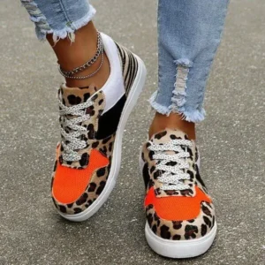 Dalsonshoes Fashionable Round Toe Lace-Up Sneakers